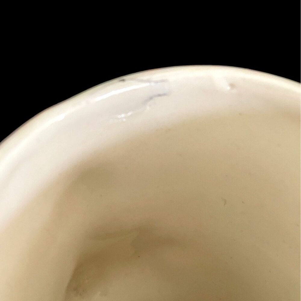 MCM Lusterware Vase Ceramic Pearl Glazed Iridescent Porcelain Gold Handles VTG - Picture 7 of 11